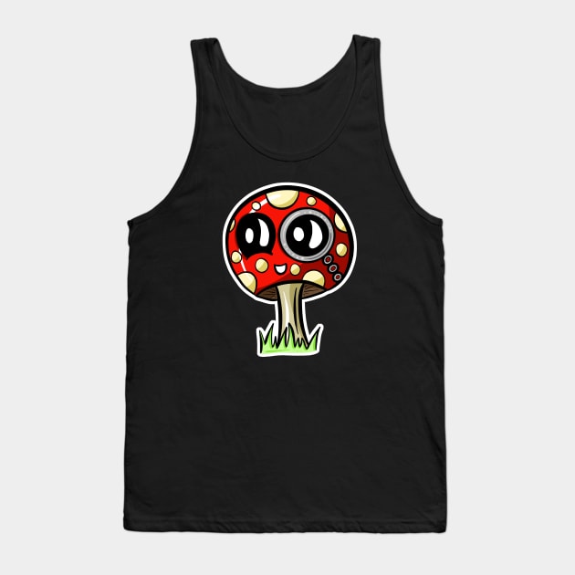 Magic Mushroom with a Monocle Tank Top by Squeeb Creative